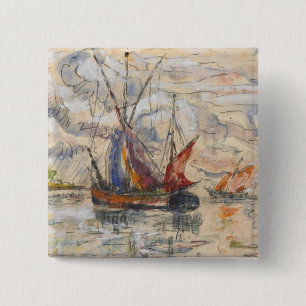 Macaron Carré 5 Cm Bateaux de pêche à La Rochelle, c.1919-21