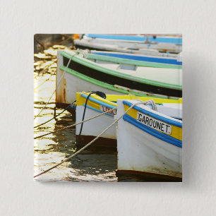 Macaron Carré 5 Cm Bateaux de pêche provençaux typiques peints en