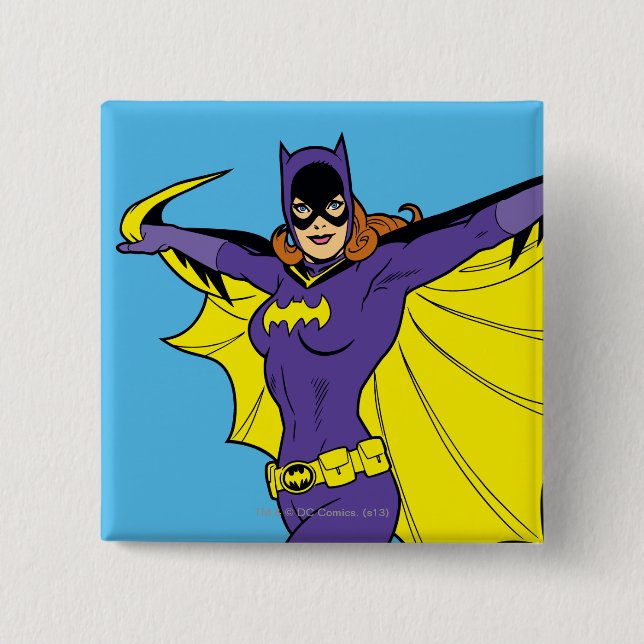 Macaron Carré 5 Cm Batgirl (Devant)