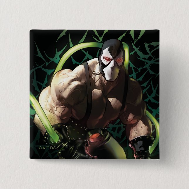 Macaron Carré 5 Cm Batman Bane Bat Swarm Illustration (Devant)