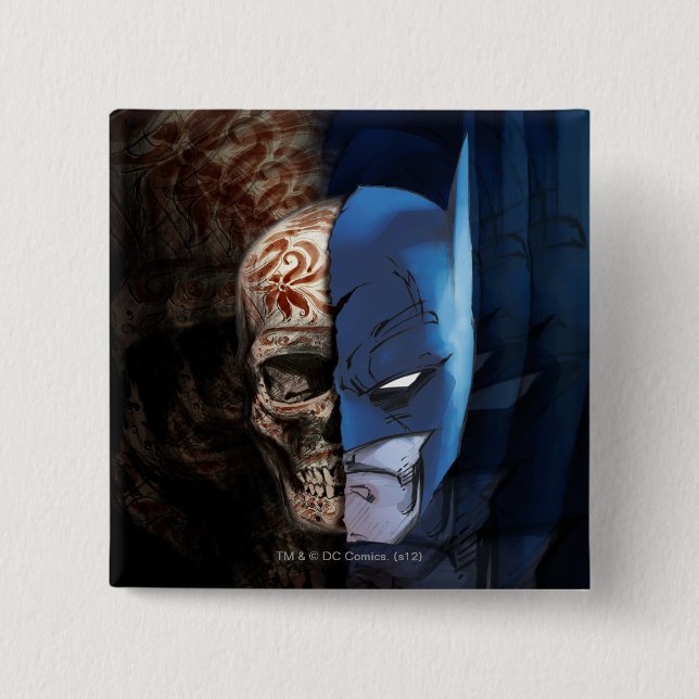 Macaron Carré 5 Cm Batman de los Muertos (Devant)