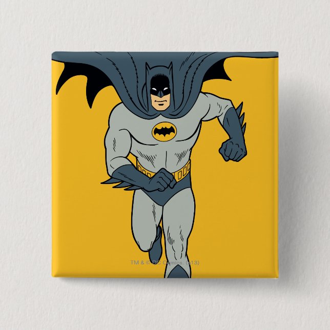 Macaron Carré 5 Cm Batman en cours d'exécution (Devant)
