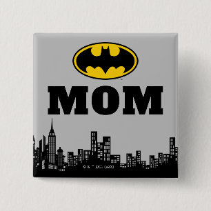 Macaron Carré 5 Cm Batman - Gotham City   Birthday Mom