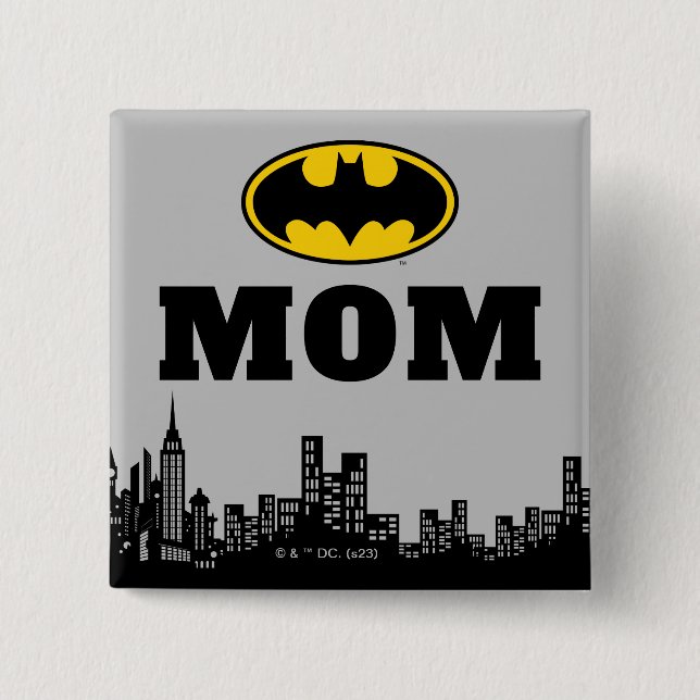 Macaron Carré 5 Cm Batman - Gotham City | Birthday Mom (Devant)