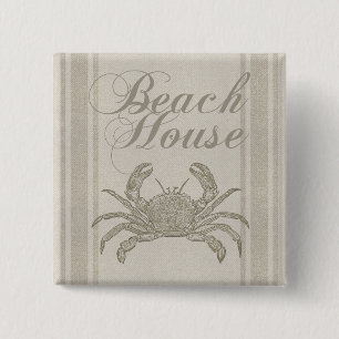Macaron Carré 5 Cm Beach House Crab Seashore