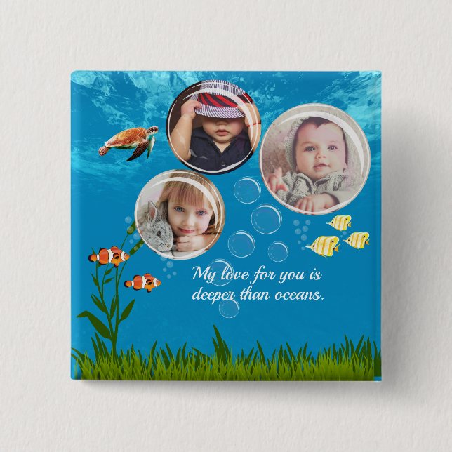 Macaron Carré 5 Cm Beautiful (Devant)