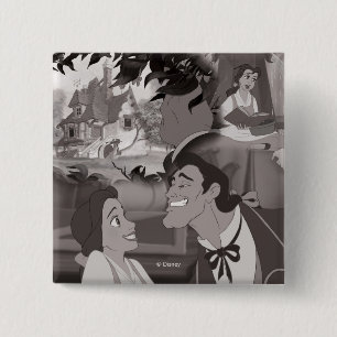 Macaron Carré 5 Cm Beauty & The Beast   Belle & Gaston