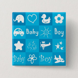 Macaron Carré 5 Cm Bébé garçon