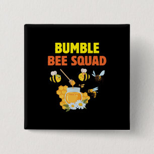 Macaron Carré 5 Cm Beekeeper Art Bumble Bee Squad 2