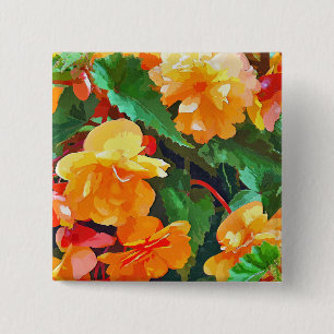 MACARON CARRÉ 5 CM BEGONIAS