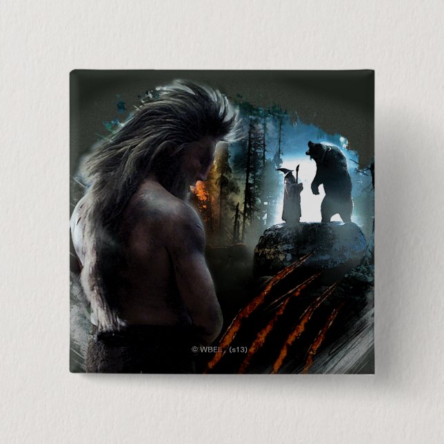 Macaron Carré 5 Cm BEORN™ Et Gandalf Graphique (Devant)