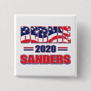 Macaron Carré 5 Cm Bernie Sanders à la présidence en 2020