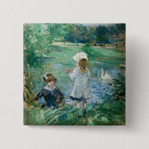 Macaron Carré 5 Cm Berthe Morisot - À côté d'un lac