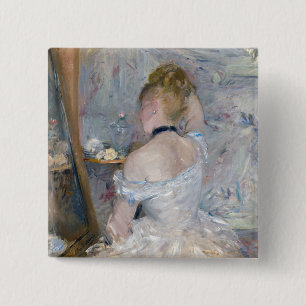 Macaron Carré 5 Cm Berthe Morisot - Femme à sa toilette