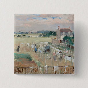 Macaron Carré 5 Cm Berthe Morisot - Hanging the Laundry out to Dry
