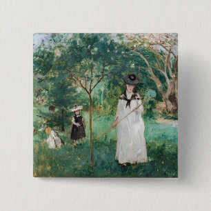 Macaron Carré 5 Cm Berthe Morisot - La chasse aux papillons