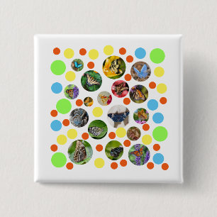 Macaron Carré 5 Cm Beurre moderne tendance Pois Enfants