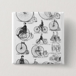 Macaron Carré 5 Cm Bicyclette à grande roue Penny Farthing