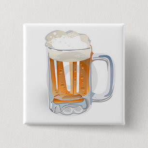Macaron Carré 5 Cm Bière En Mug/Oktoberfest