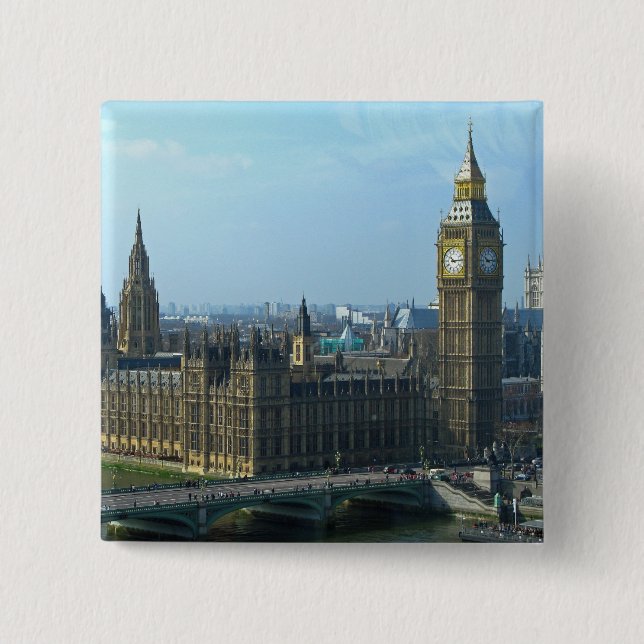 Macaron Carré 5 Cm Big Ben Button (Devant)