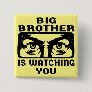 Macaron Carré 5 Cm Big Brother vous regarde #USAPatriotGraphics ©