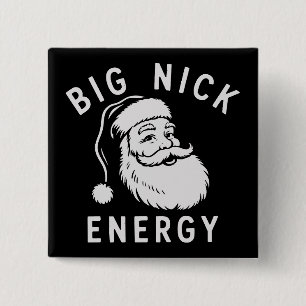 Macaron Carré 5 Cm Big Nick Energy Drôle de Noël Gros Père Noël Saint