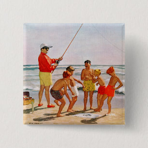 Macaron Carré 5 Cm Big Pole Little Fish par Richard Sargent