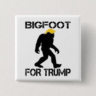 Macaron Carré 5 Cm Bigfoot pour les élections de Trump 2024