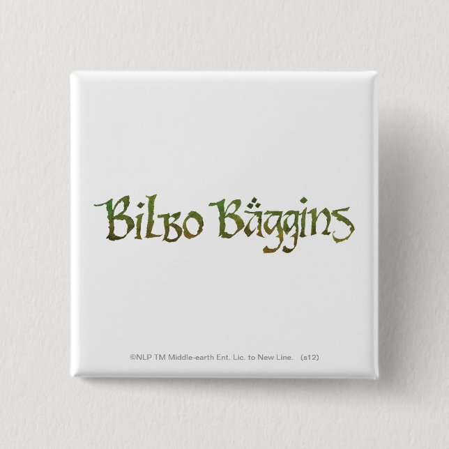 Macaron Carré 5 Cm BILBO BAGGINS™ Textured (Devant)