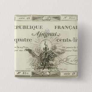 Macaron Carré 5 Cm Billet de banque de quatre cents livre, le 21