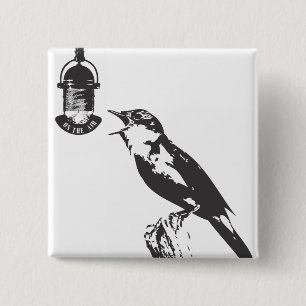 MACARON CARRÉ 5 CM BIRD SINGING