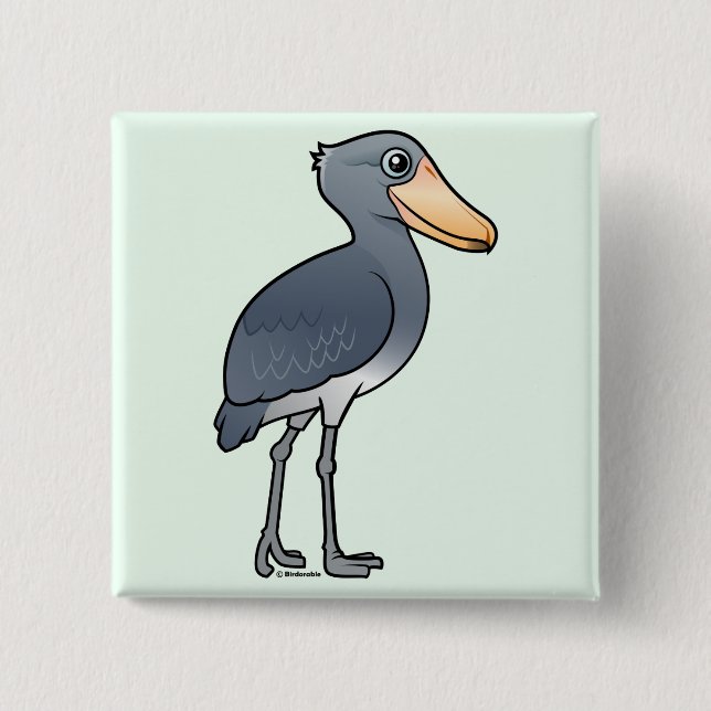 Macaron Carré 5 Cm Birdorable Shoebill (Devant)