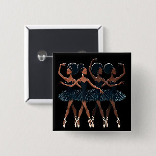 Macaron Carré 5 Cm Black African American Ballerina Ballet Dance Girl