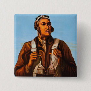 Macaron Carré 5 Cm Black Aviators US Fighter Pilots of WW2