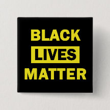 Black Lives Matter in Yellow Block Letters