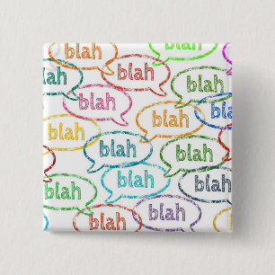 Macaron Carré 5 Cm Blah blah blah boutons