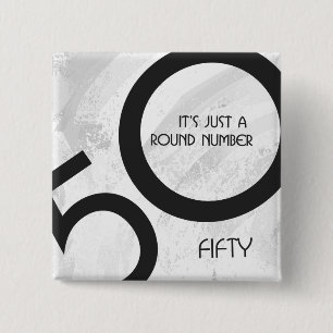 Macaron Carré 5 Cm Blanc 50 Décennie Anniversaire