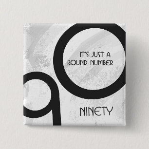 Macaron Carré 5 Cm Blanc 90 Décennie Anniversaire