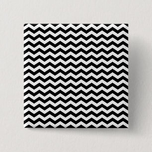 Macaron Carré 5 Cm Blanc et noir en zigzag