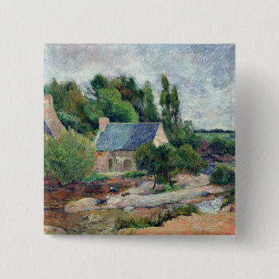 Macaron Carré 5 Cm Blanchisseuses de Paul Gauguin chez Pont-Aven,