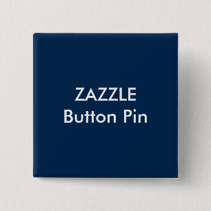 Macaron Carré 5 Cm BLEU-FONCÉ vide de Pin de bouton de carré de