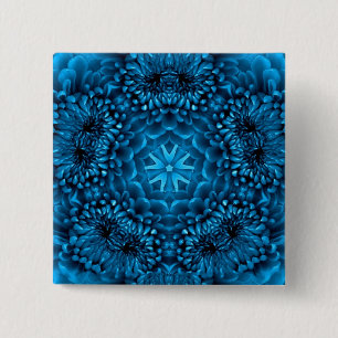 MACARON CARRÉ 5 CM BLUE DAHLIA
