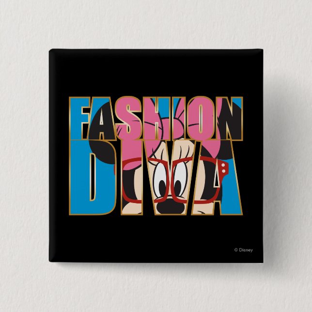 Macaron Carré 5 Cm Blue Minnie | Fashion Diva (Devant)