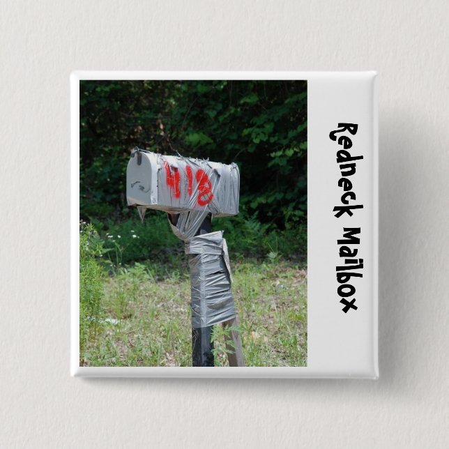 Macaron Carré 5 Cm Boîte aux lettres de plouc (Devant)