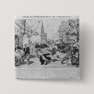 Macaron Carré 5 Cm Bombardement et siège de Strasbourg