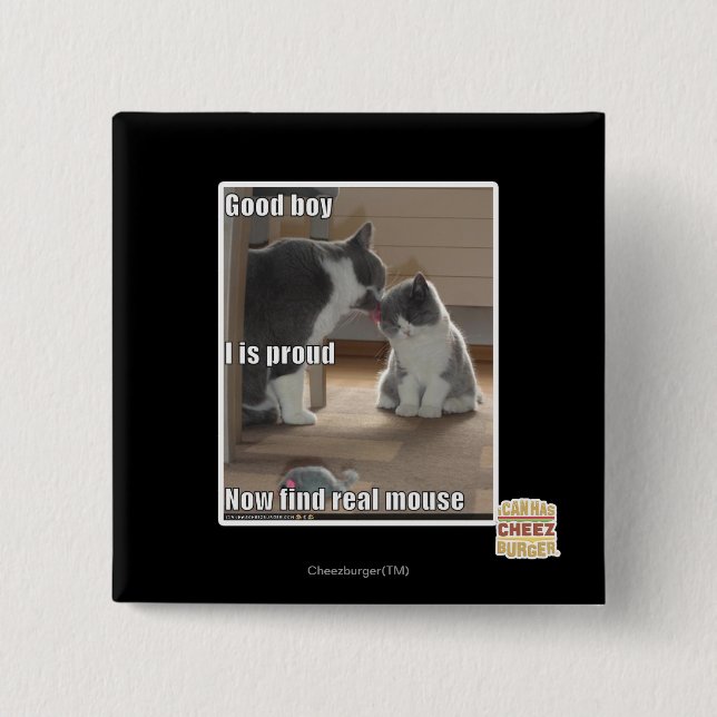 Macaron Carré 5 Cm Bon garçon (Devant)