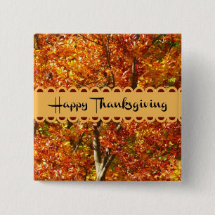 Macaron Carré 5 Cm Bon thanksgiving - Couleurs d'automne