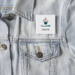 Macaron Carré 5 Cm Boulangerie Cupcake personnalisée Logo Nom commerc