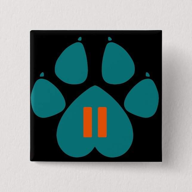 Macaron Carré 5 Cm Bouton (Devant)