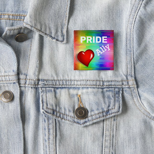 Macaron Carré 5 Cm Bouton (En situation)